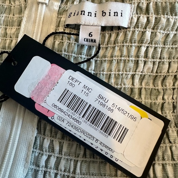 Gianni Bini Kennedy babydoll dress, gingham, size 6, new with tags - Picture 4 of 9